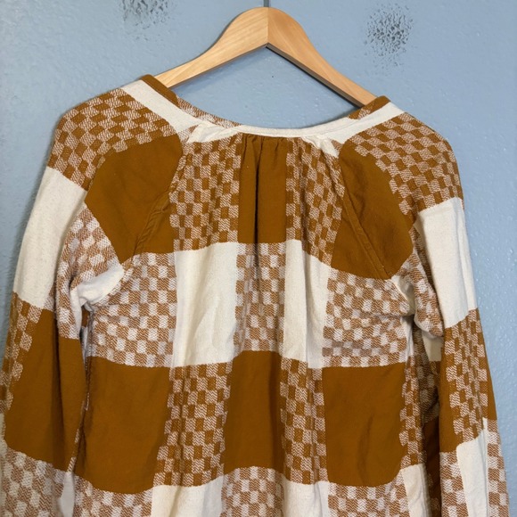 Ace & Jig Womens Chase Cardigan Clove Brown Plaid Waist Tie Size XS Cotton - Picture 8 of 10